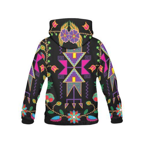 Geometric Floral Fall All Over Print Hoodie for Women (USA Size) (Model H13) All Over Print Hoodie for Women (H13) e-joyer
