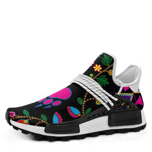 Load image into Gallery viewer, Geometric Floral Fall Black Okaki Sneakers Shoes 49 Dzine 
