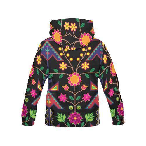 Geometric Floral Spring All Over Print Hoodie for Women (USA Size) (Model H13) All Over Print Hoodie for Women (H13) e-joyer