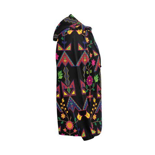 Geometric Floral Spring-Black All Over Print Full Zip Hoodie for Men (Model H14) All Over Print Full Zip Hoodie for Men (H14) e-joyer