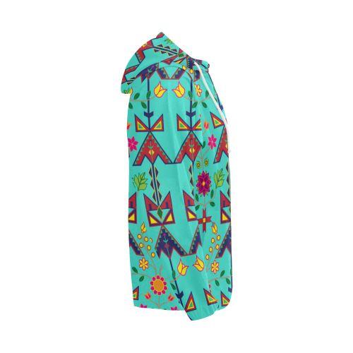 Geometric Floral Spring-Sky All Over Print Full Zip Hoodie for Men (Model H14) All Over Print Full Zip Hoodie for Men (H14) e-joyer