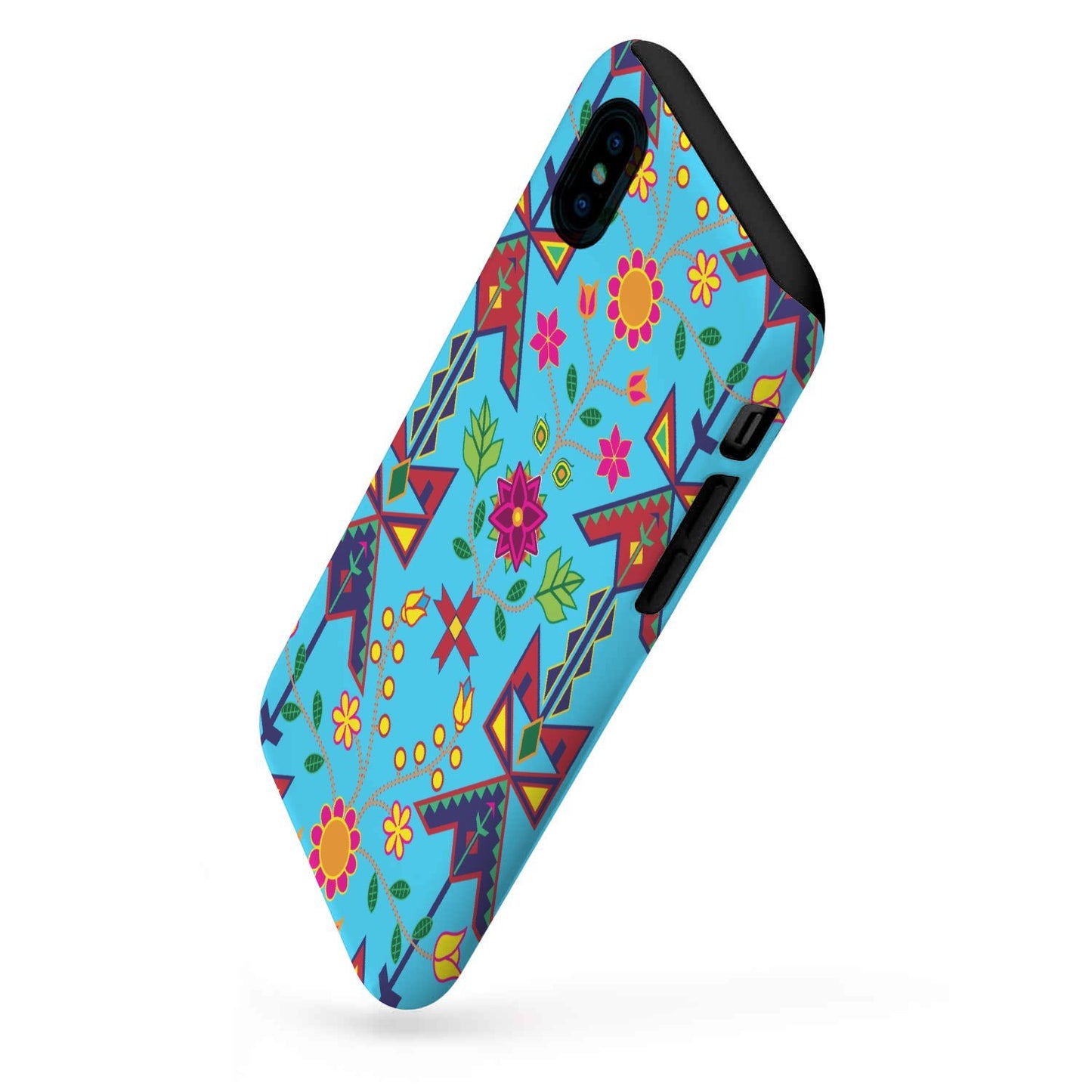 Geometric Floral Spring - Sky Blue Tough Case Tough Case wc-fulfillment