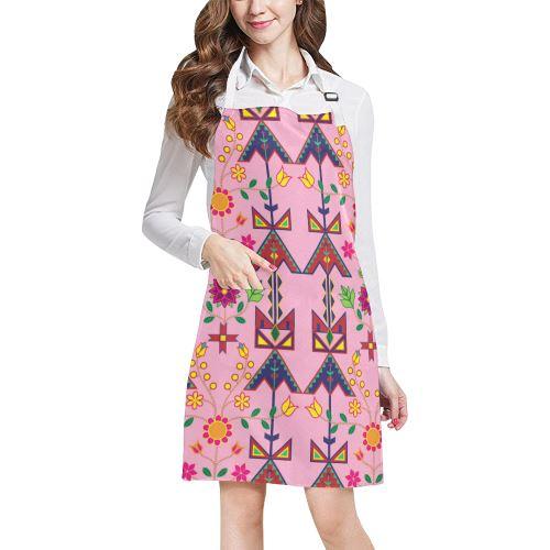 Geometric Floral Spring-Sunset All Over Print Apron All Over Print Apron e-joyer