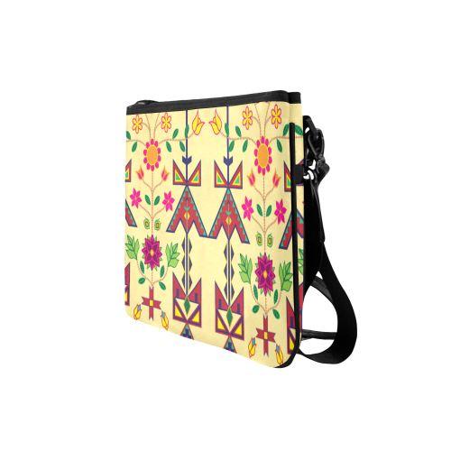 Geometric Floral Spring-Vanilla Slim Clutch Bag (Model 1668) Slim Clutch Bags (1668) e-joyer