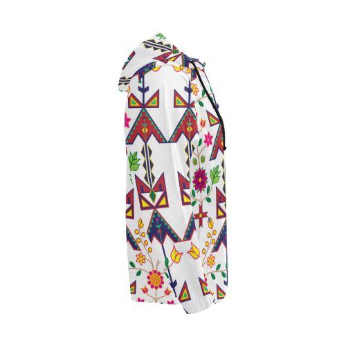 Geometric Floral Spring-White All Over Print Full Zip Hoodie for Men (Model H14) All Over Print Full Zip Hoodie for Men (H14) e-joyer