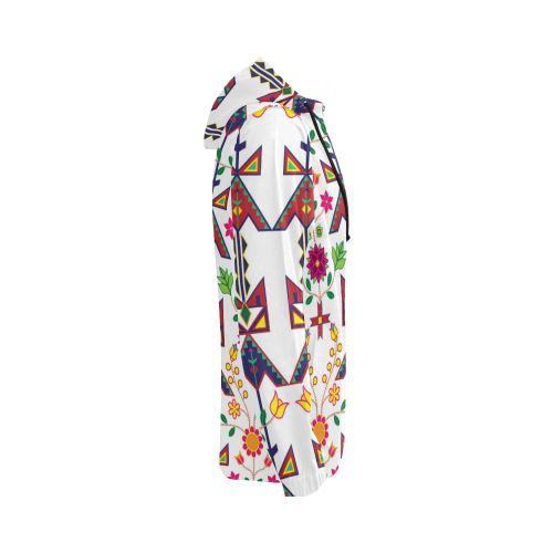 Geometric Floral Spring-White All Over Print Full Zip Hoodie for Women (Model H14) All Over Print Full Zip Hoodie for Women (H14) e-joyer
