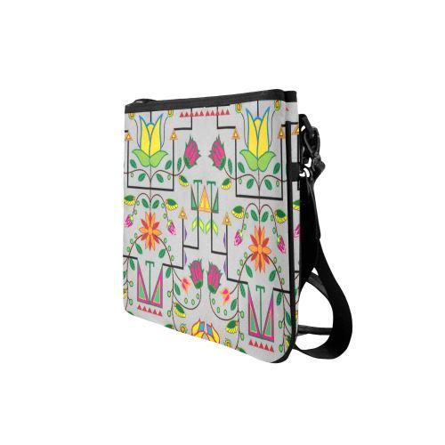 Geometric Floral Summer-Gray Slim Clutch Bag (Model 1668) Slim Clutch Bags (1668) e-joyer