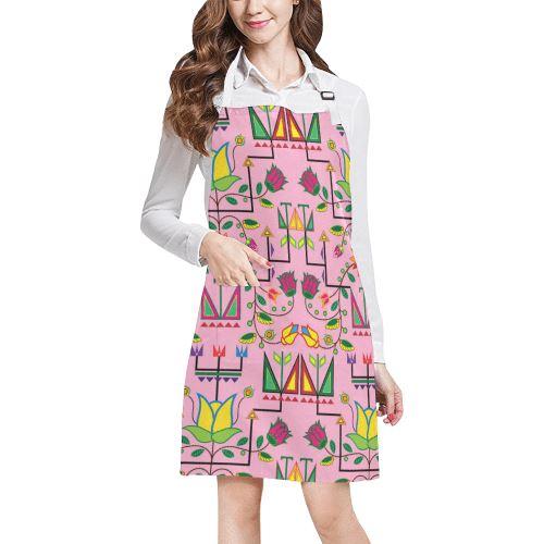 Geometric Floral Summer-Sunset All Over Print Apron All Over Print Apron e-joyer