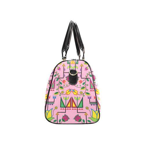 Geometric Floral Summer-Sunset New Waterproof Travel Bag/Large (Model 1639) Waterproof Travel Bags (1639) e-joyer
