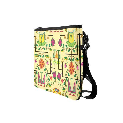 Geometric Floral Summer-Vanilla Slim Clutch Bag (Model 1668) Slim Clutch Bags (1668) e-joyer