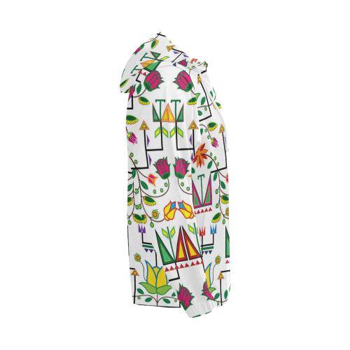 Geometric Floral Summer-White All Over Print Full Zip Hoodie for Men (Model H14) All Over Print Full Zip Hoodie for Men (H14) e-joyer