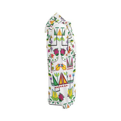 Geometric Floral Summer-White All Over Print Full Zip Hoodie for Women (Model H14) All Over Print Full Zip Hoodie for Women (H14) e-joyer