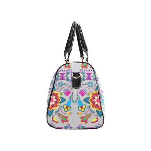 Geometric Floral Winter-Gray New Waterproof Travel Bag/Large (Model 1639) Waterproof Travel Bags (1639) e-joyer
