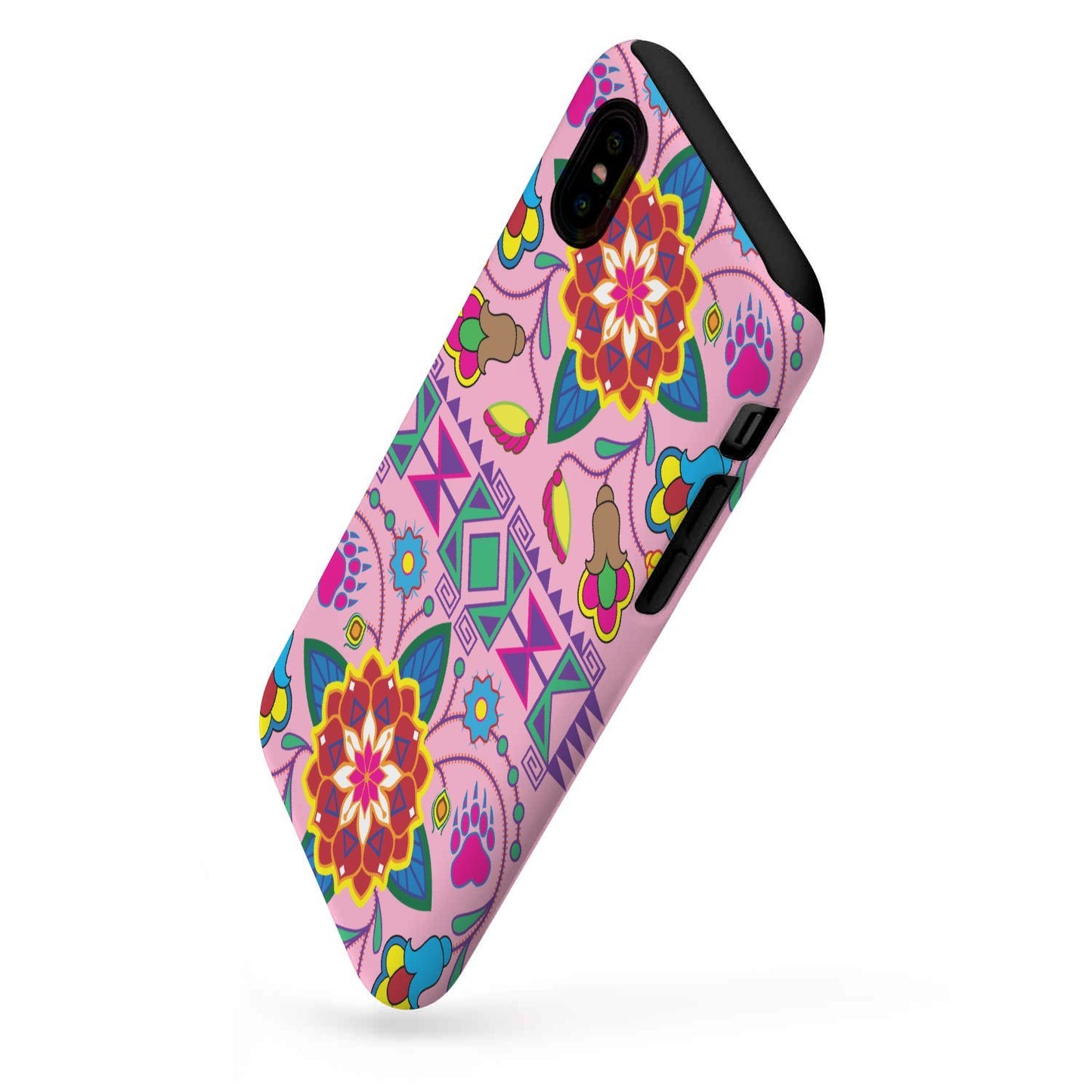 Geometric Floral Winter - Sunset Tough Case Tough Case wc-fulfillment