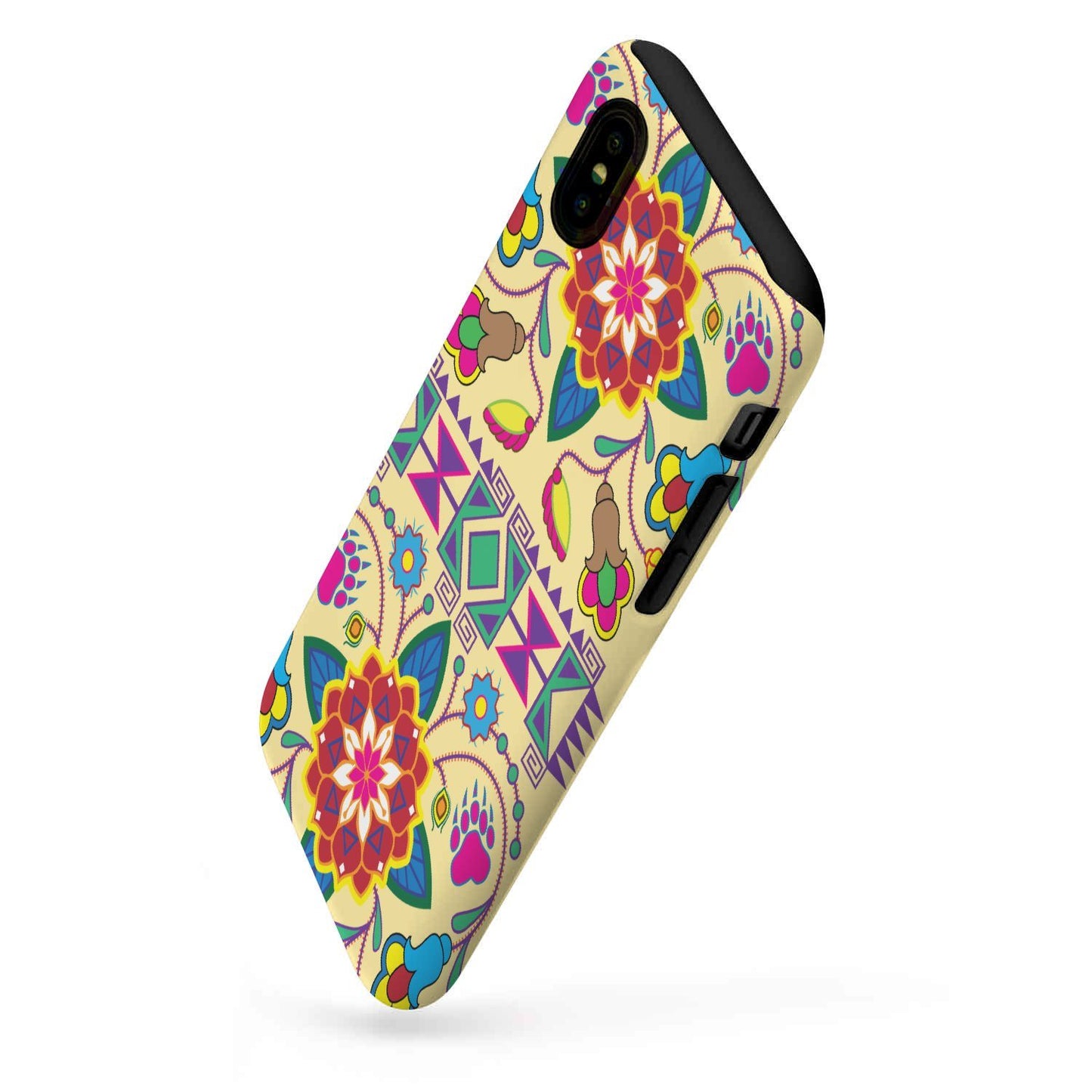 Geometric Floral Winter - Vanilla Tough Case Tough Case wc-fulfillment