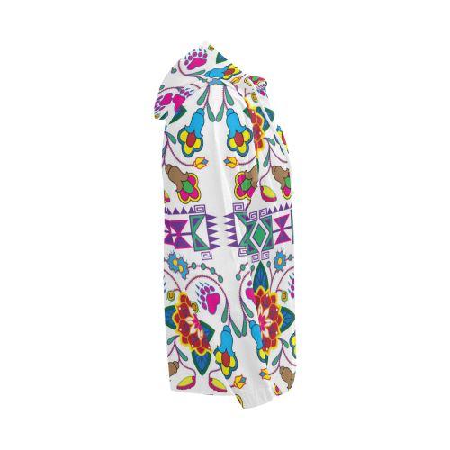 Geometric Floral Winter-White All Over Print Full Zip Hoodie for Men (Model H14) All Over Print Full Zip Hoodie for Men (H14) e-joyer