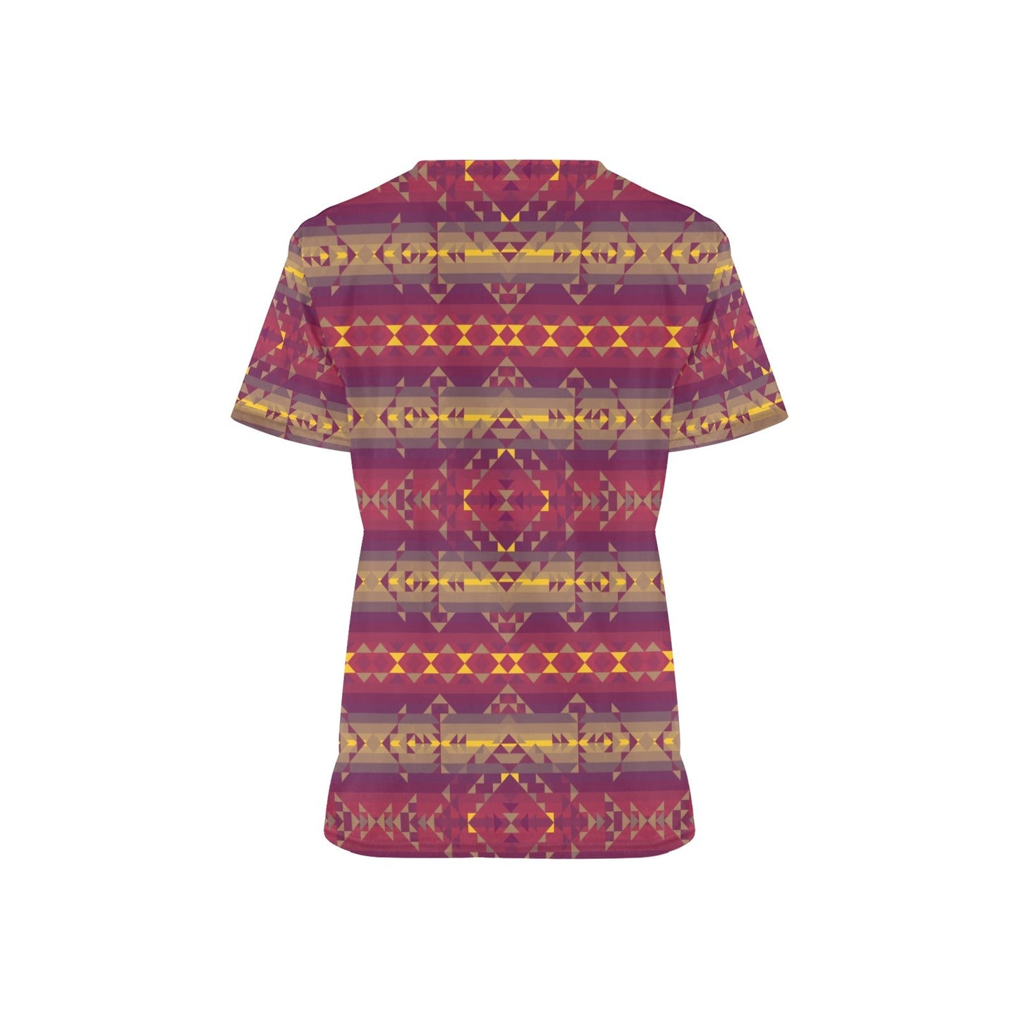 Gold Wool All Over Print Scrub Top Scrub Top e-joyer