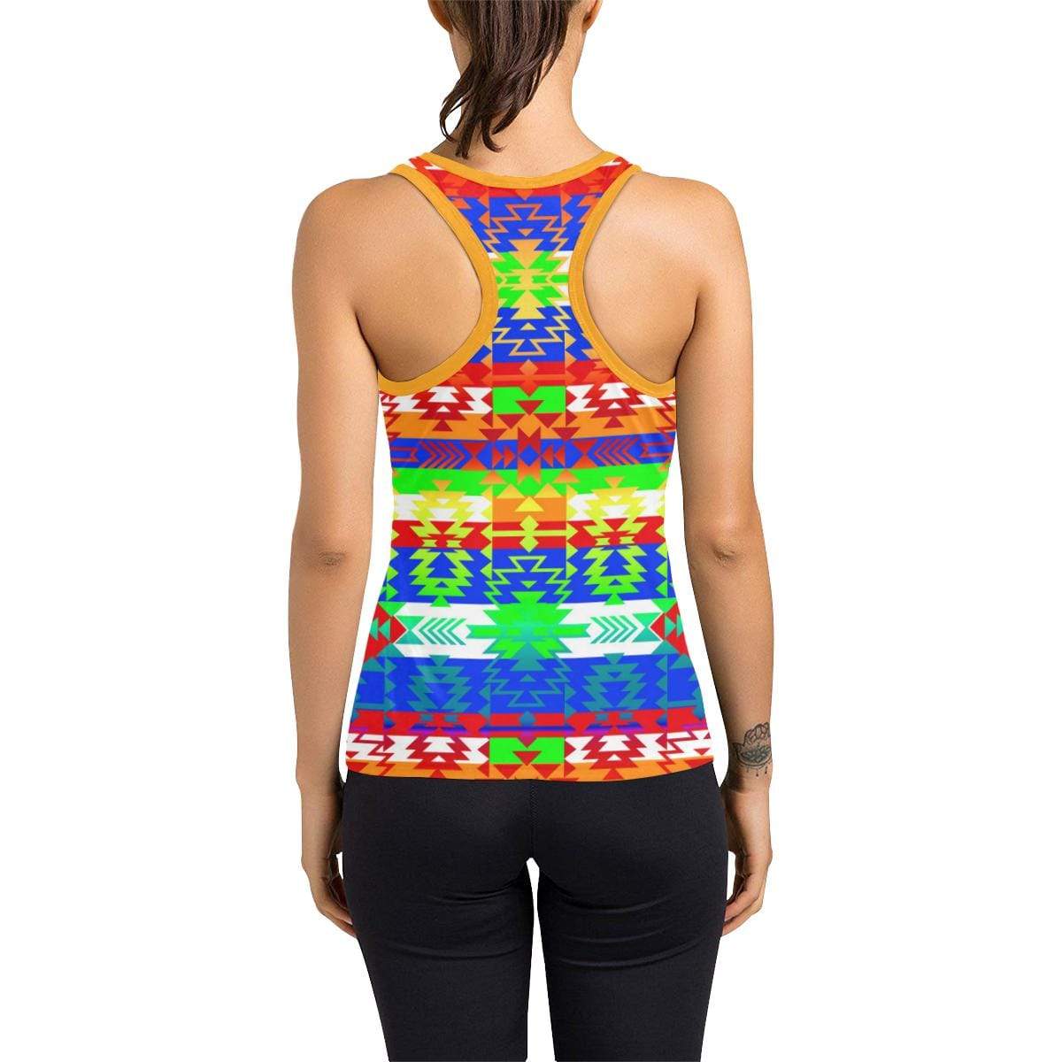 Grand Entry Traditional Women's Racerback Tank Top (Model T60) Racerback Tank Top (T60) e-joyer