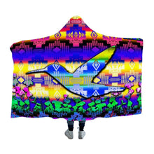 Load image into Gallery viewer, Hummingbird Feast Hooded Blanket 49 Dzine 
