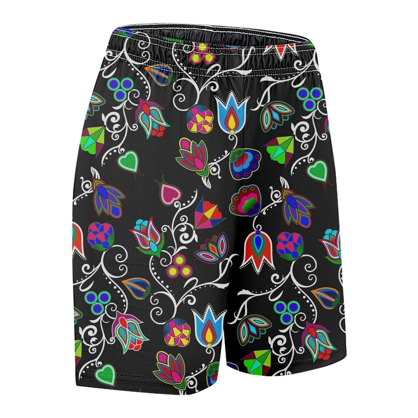 Indigenous Paisley Black Basketball Shorts 49 Dzine