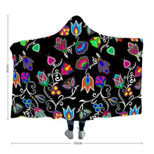 Load image into Gallery viewer, Indigenous Paisley Black Hooded Blanket 49 Dzine 
