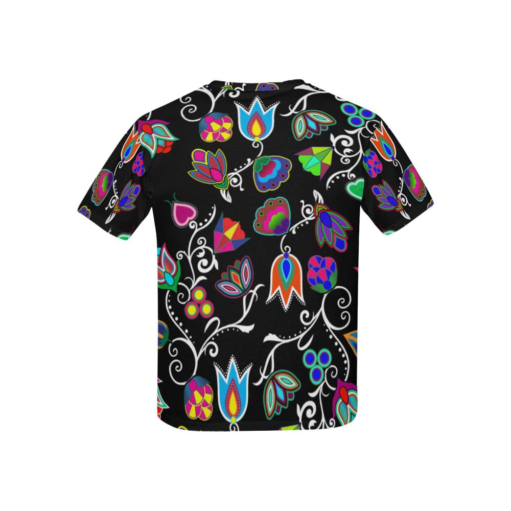 Indigenous Paisley - Black Kids' All Over Print T-shirt (USA Size) (Model T40) All Over Print T-shirt for Kid (T40) e-joyer