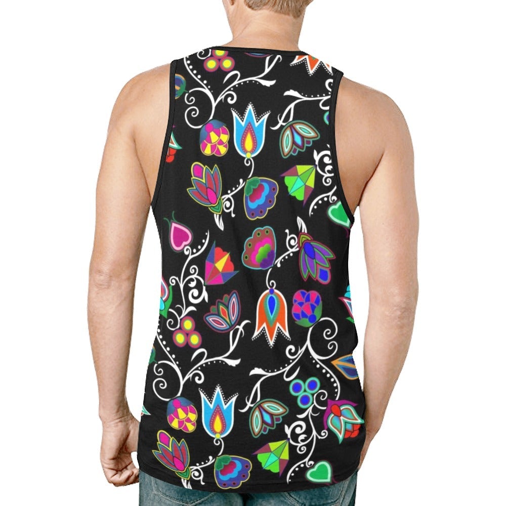 Indigenous Paisley Black New All Over Print Tank Top for Men (Model T46) New All Over Print Tank Top for Men (T46) e-joyer