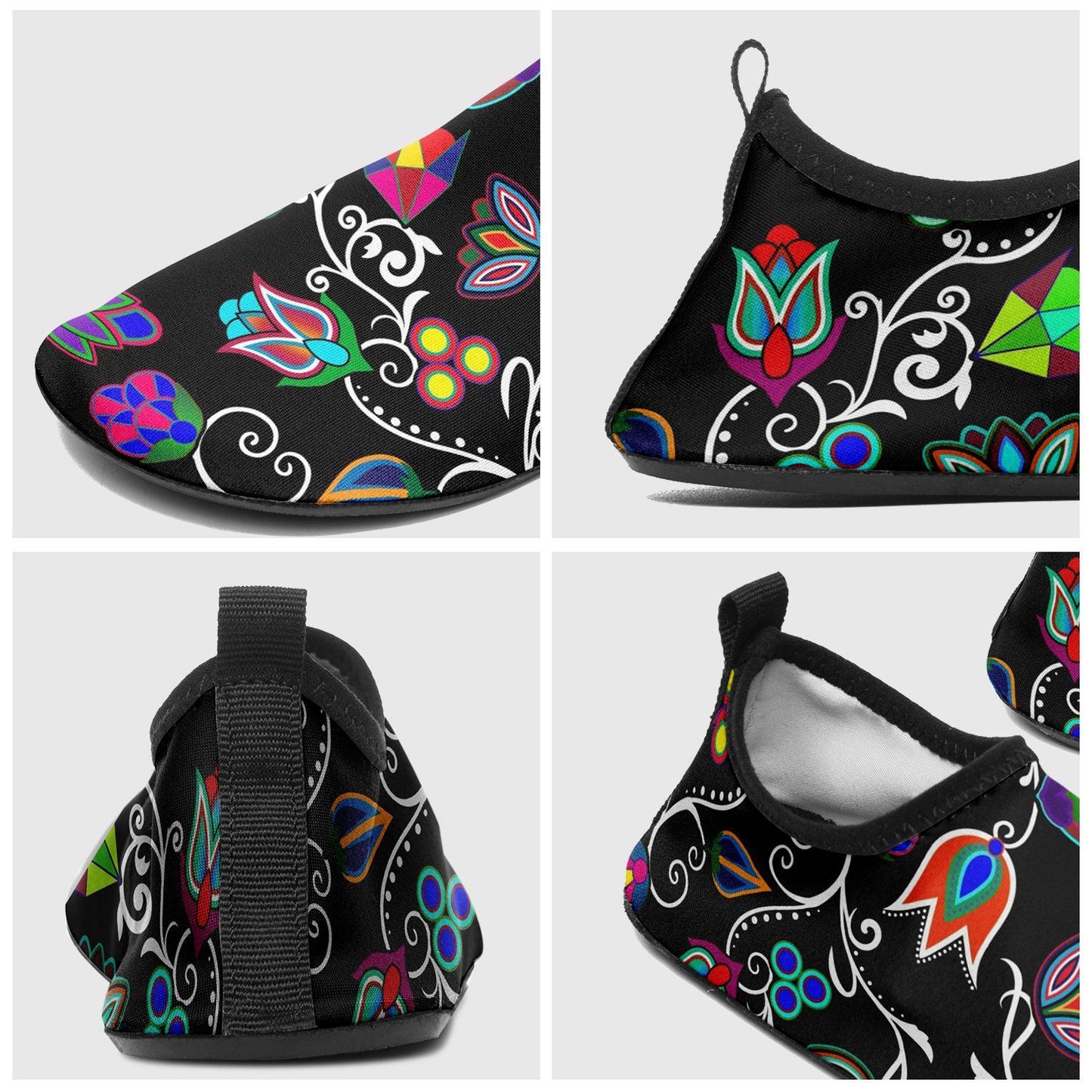 Indigenous Paisley Black Sockamoccs Slip On Shoes 49 Dzine