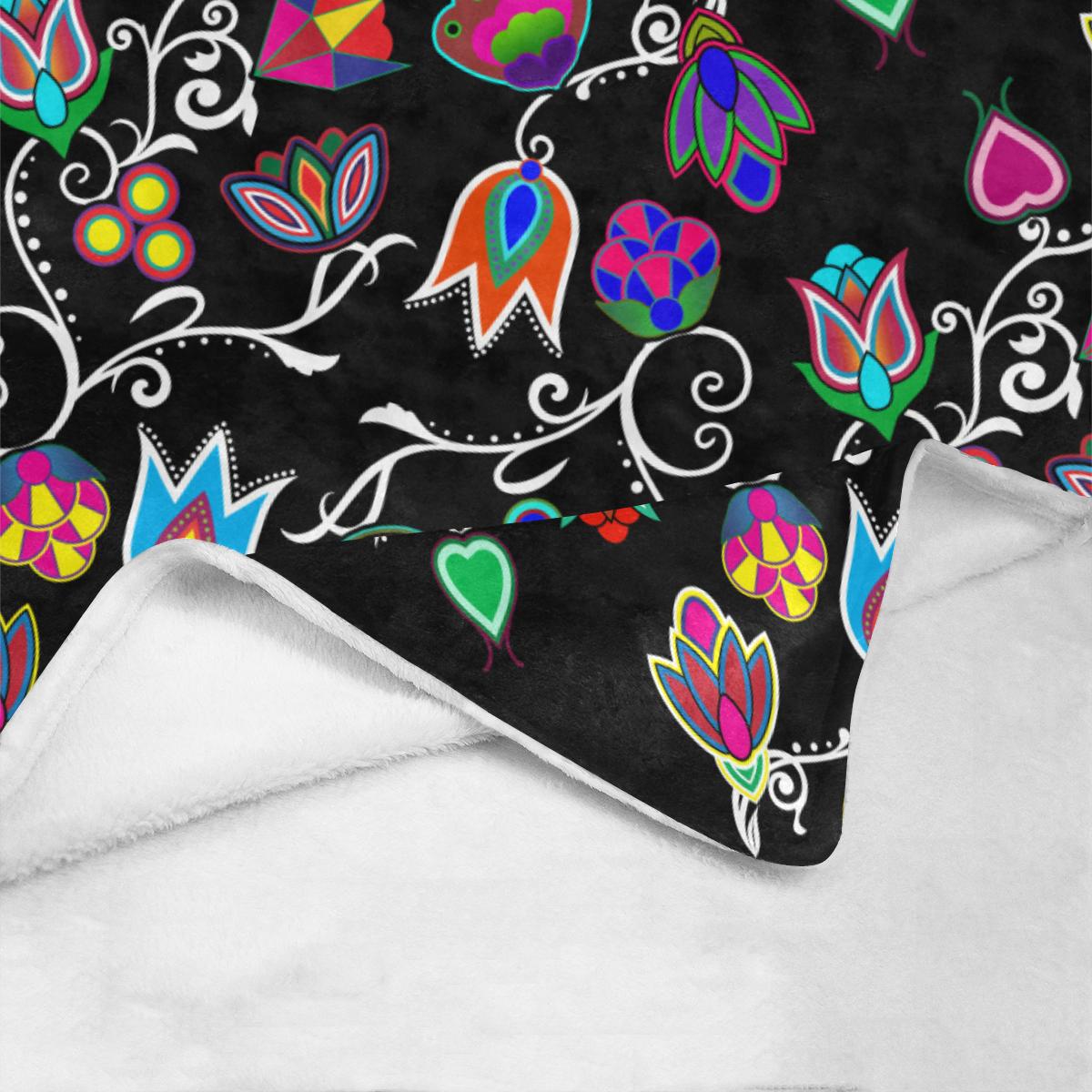 Indigenous Paisley - Black Ultra-Soft Micro Fleece Blanket 50"x60" Ultra-Soft Blanket 50''x60'' e-joyer