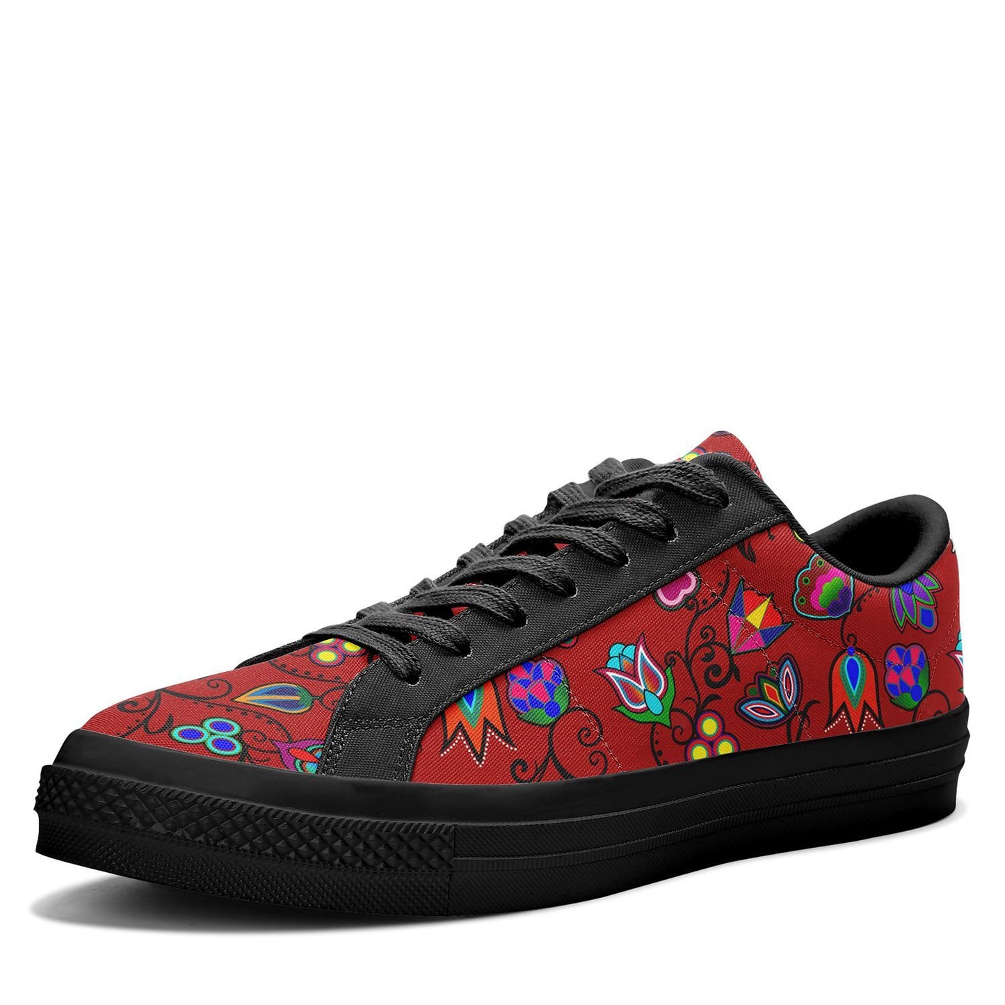 Indigenous Paisley Dahlia Aapisi Low Top Canvas Shoes Black Sole 49 Dzine