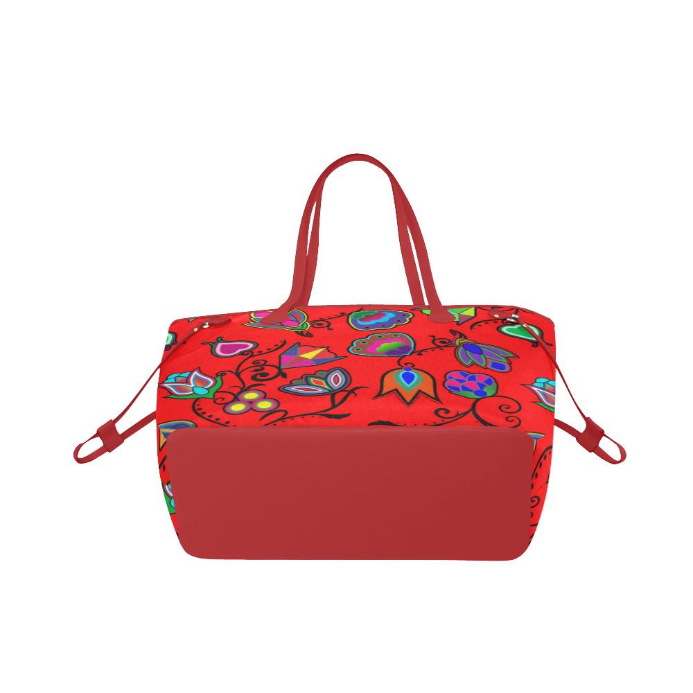 Indigenous Paisley - Dahlia Clover Canvas Tote Bag (Model 1661) Clover Canvas Tote Bag (1661) e-joyer