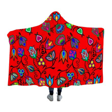 Load image into Gallery viewer, Indigenous Paisley Dahlia Hooded Blanket 49 Dzine 
