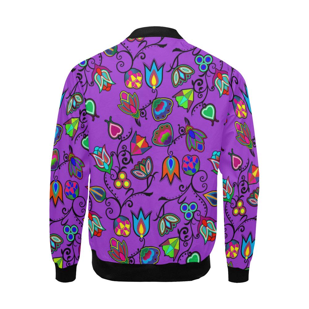 Indigenous Paisley - Dark Orchid All Over Print Bomber Jacket for Men/Large Size (Model H19) All Over Print Bomber Jacket for Men/Large (H19) e-joyer