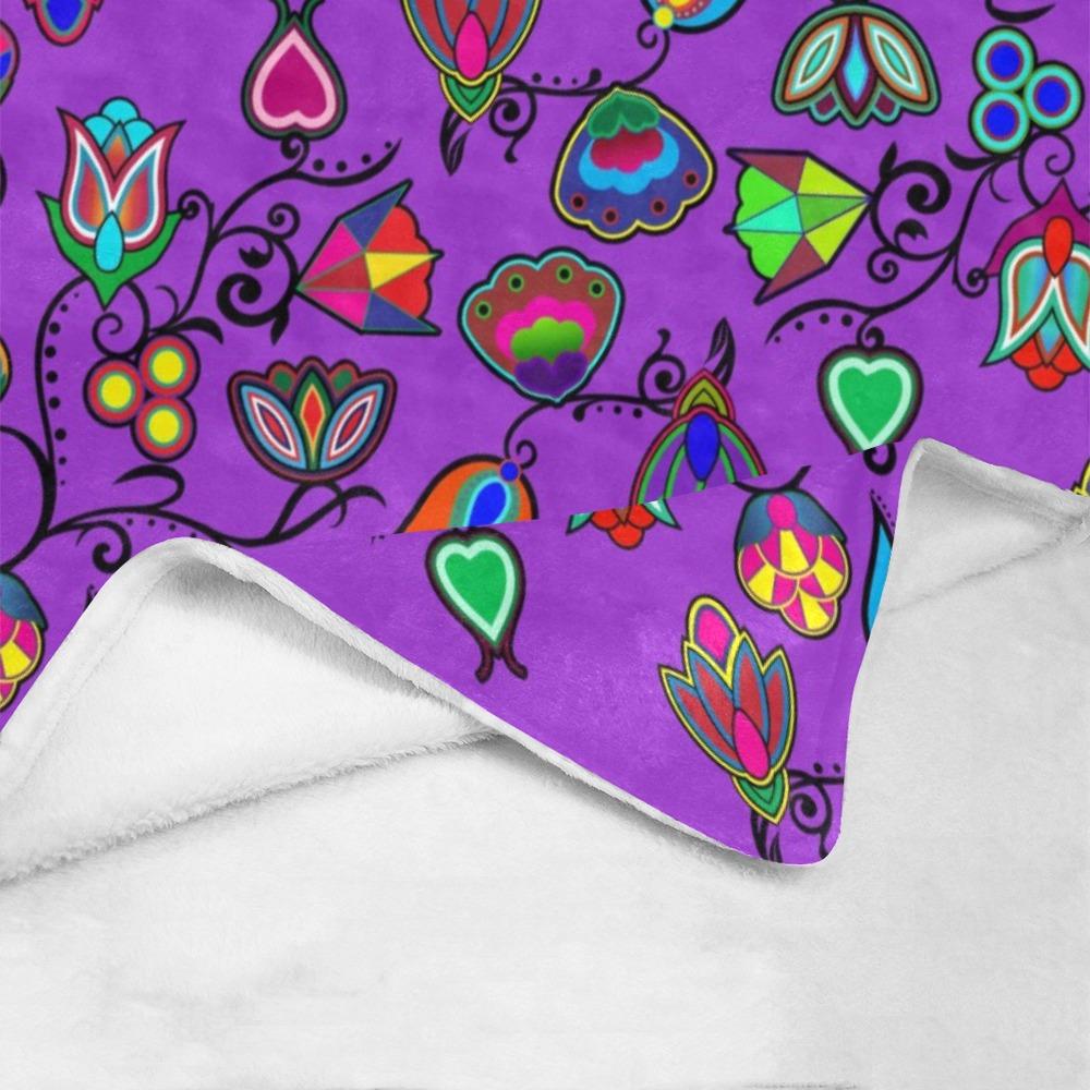 Indigenous Paisley Dark Orchid Ultra-Soft Micro Fleece Blanket 40"x50" Ultra-Soft Blanket 40''x50'' e-joyer