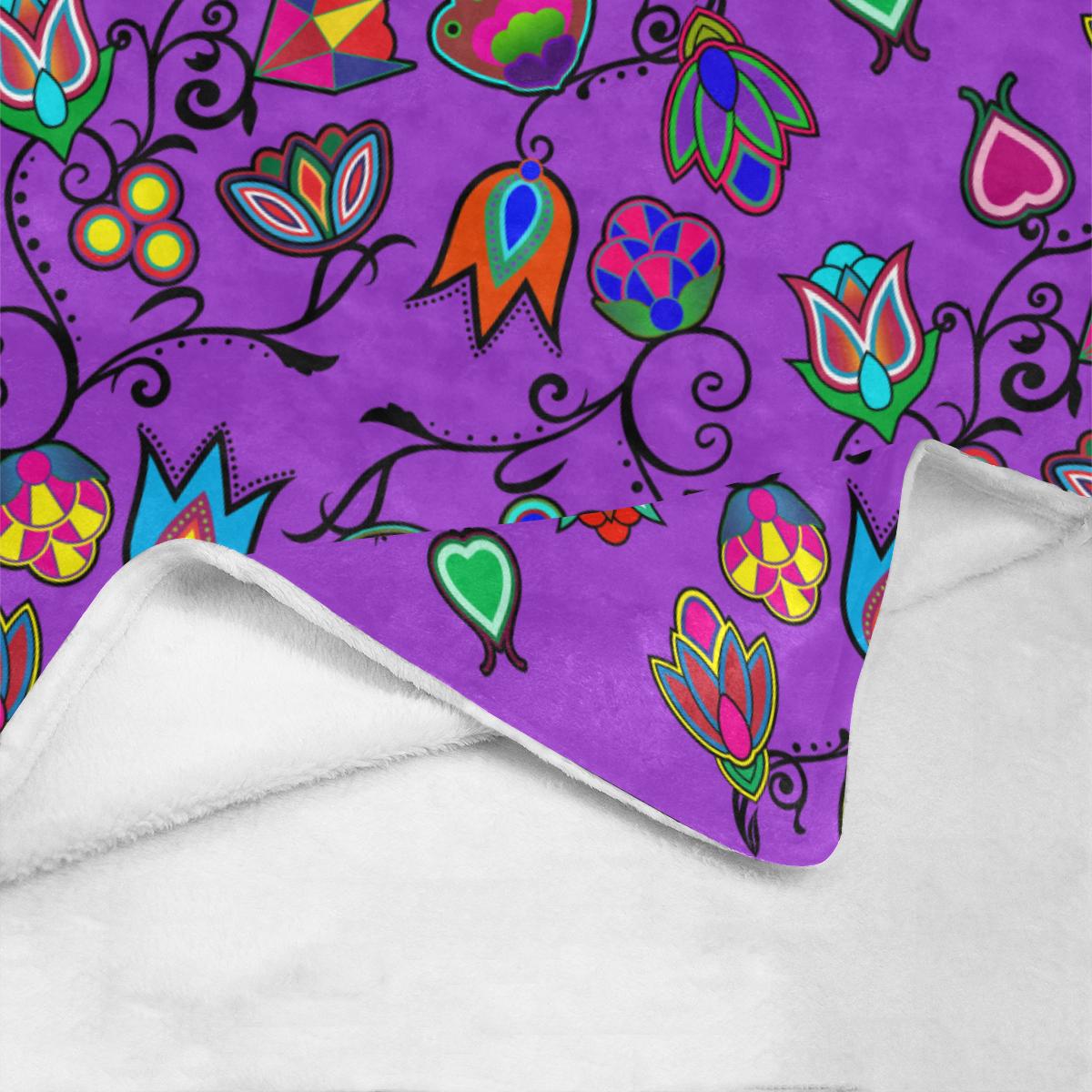 Indigenous Paisley - Dark Orchid Ultra-Soft Micro Fleece Blanket 50"x60" Ultra-Soft Blanket 50''x60'' e-joyer