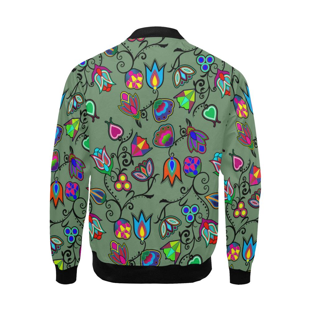 Indigenous Paisley - Dark Sea All Over Print Bomber Jacket for Men/Large Size (Model H19) All Over Print Bomber Jacket for Men/Large (H19) e-joyer