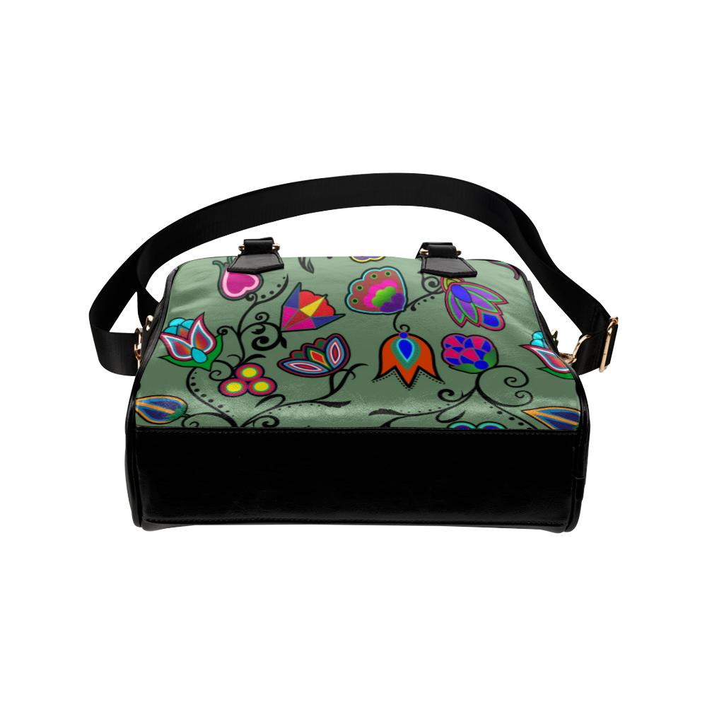 Indigenous Paisley - Dark Sea Shoulder Handbag (Model 1634) Shoulder Handbags (1634) e-joyer