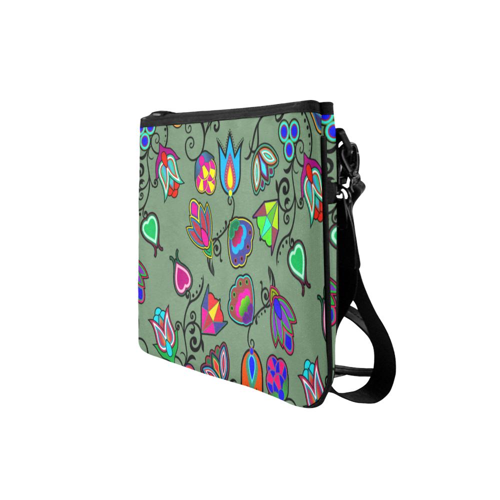 Indigenous Paisley - Dark Sea Slim Clutch Bag (Model 1668) Slim Clutch Bags (1668) e-joyer