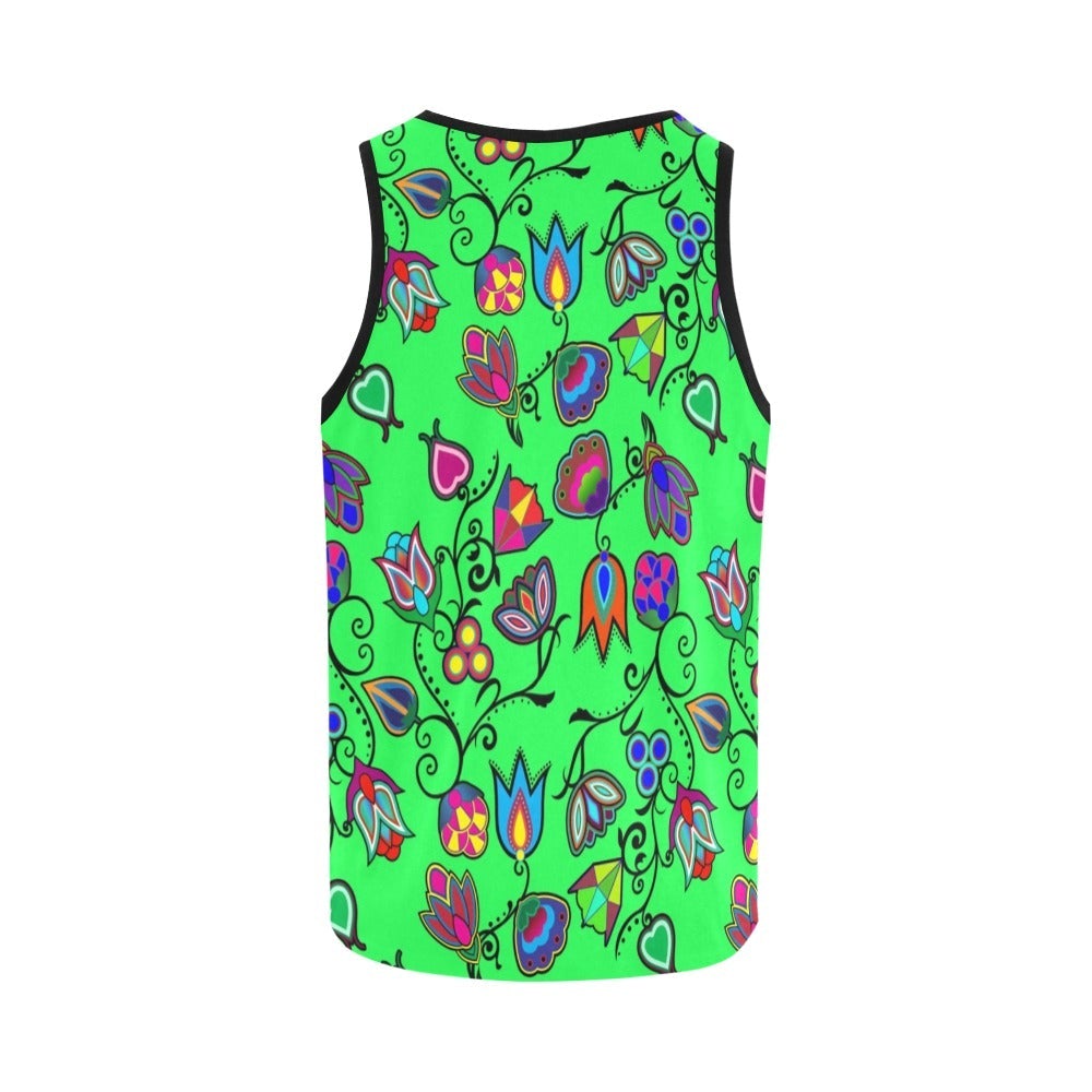 Indigenous Paisley Green All Over Print Tank Top for Women (Model T43) All Over Print Tank Top for Women (T43) e-joyer