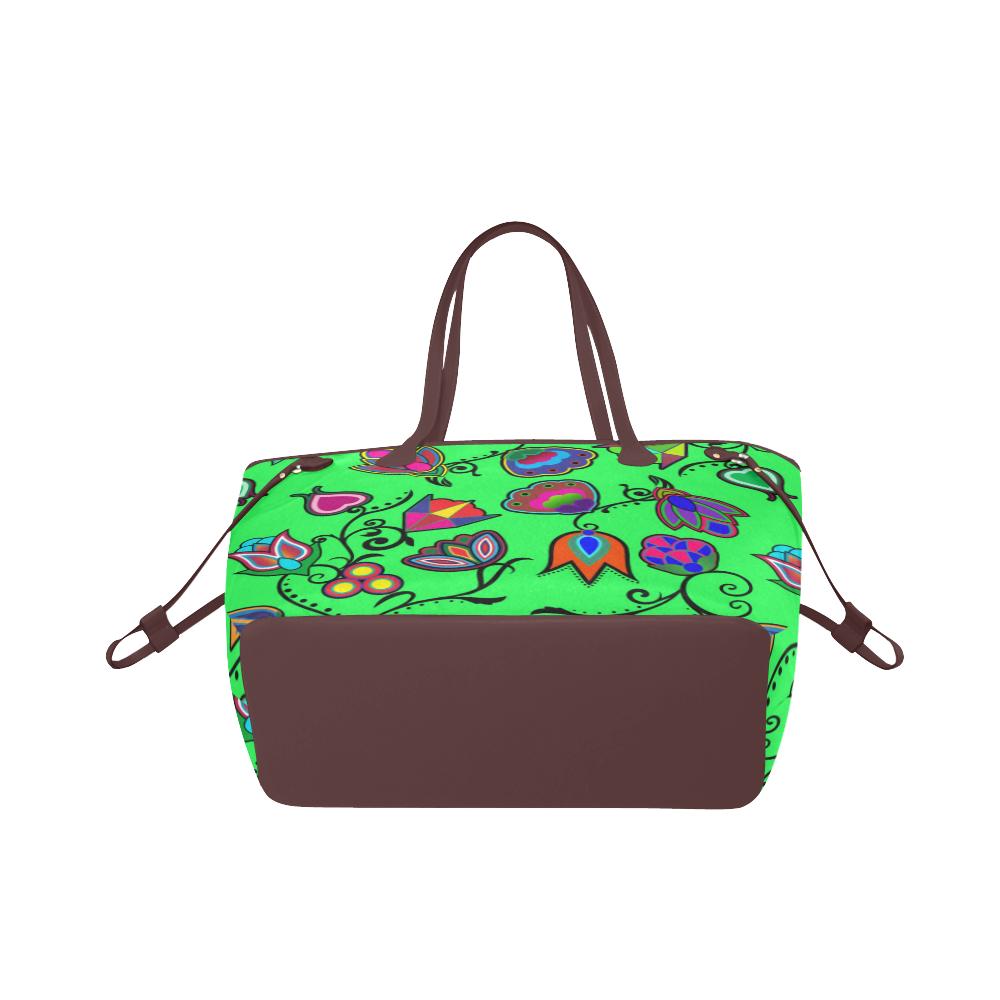 Indigenous Paisley - Green Clover Canvas Tote Bag (Model 1661) Clover Canvas Tote Bag (1661) e-joyer