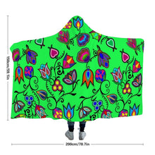 Load image into Gallery viewer, Indigenous Paisley Green Hooded Blanket 49 Dzine 
