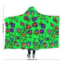 Load image into Gallery viewer, Indigenous Paisley Green Hooded Blanket 49 Dzine 
