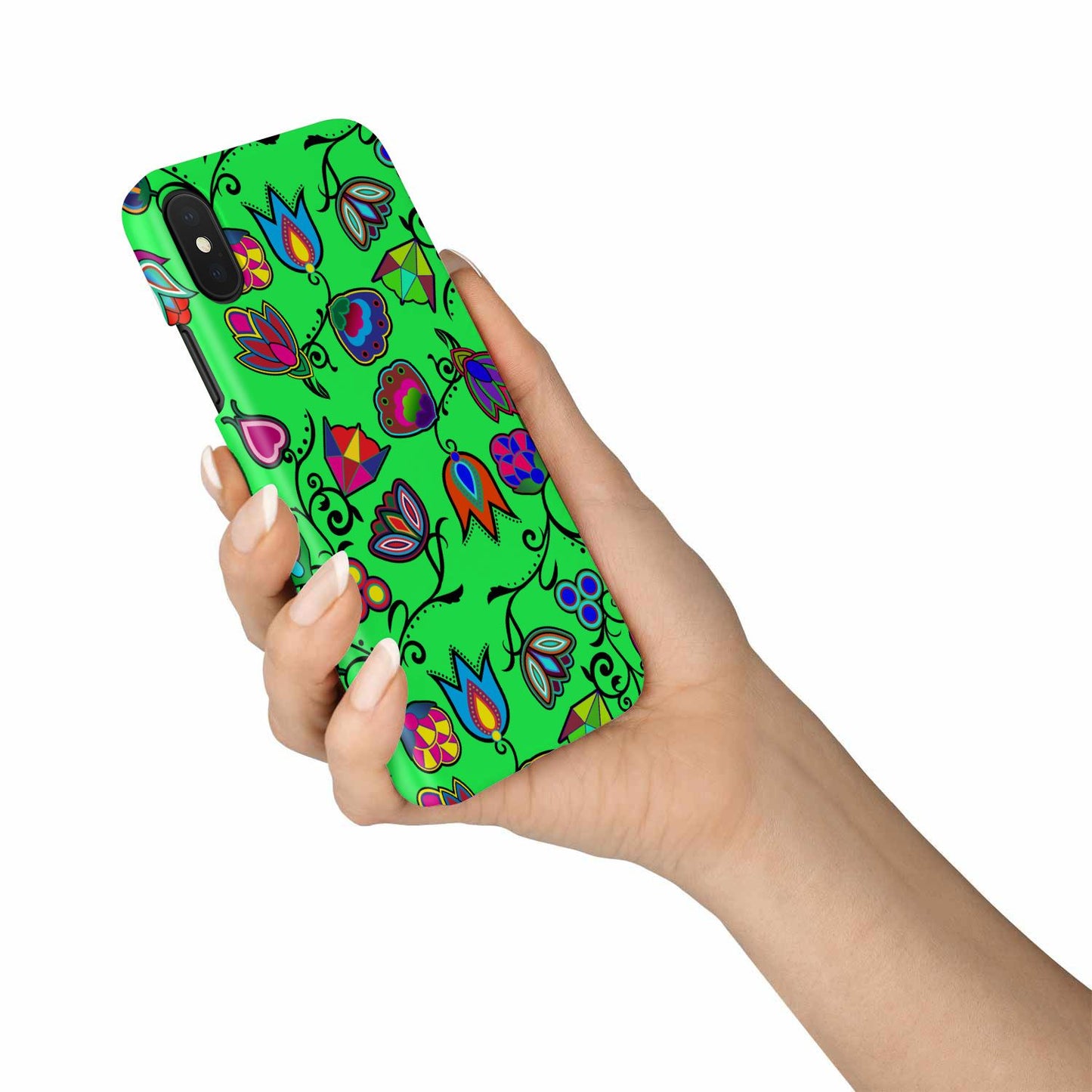 Indigenous Paisley Green Phone Case Phone Case wc-fulfillment