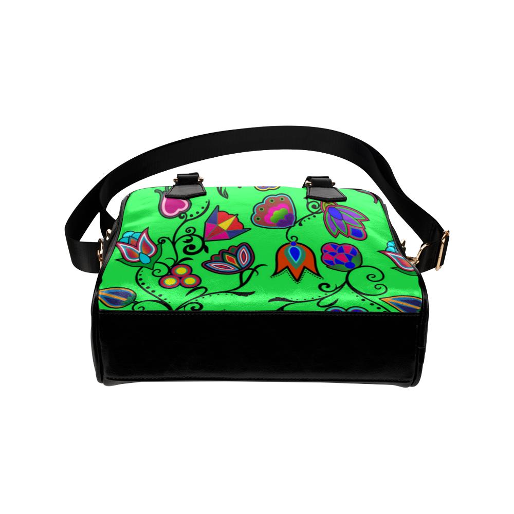 Indigenous Paisley - Green Shoulder Handbag (Model 1634) Shoulder Handbags (1634) e-joyer