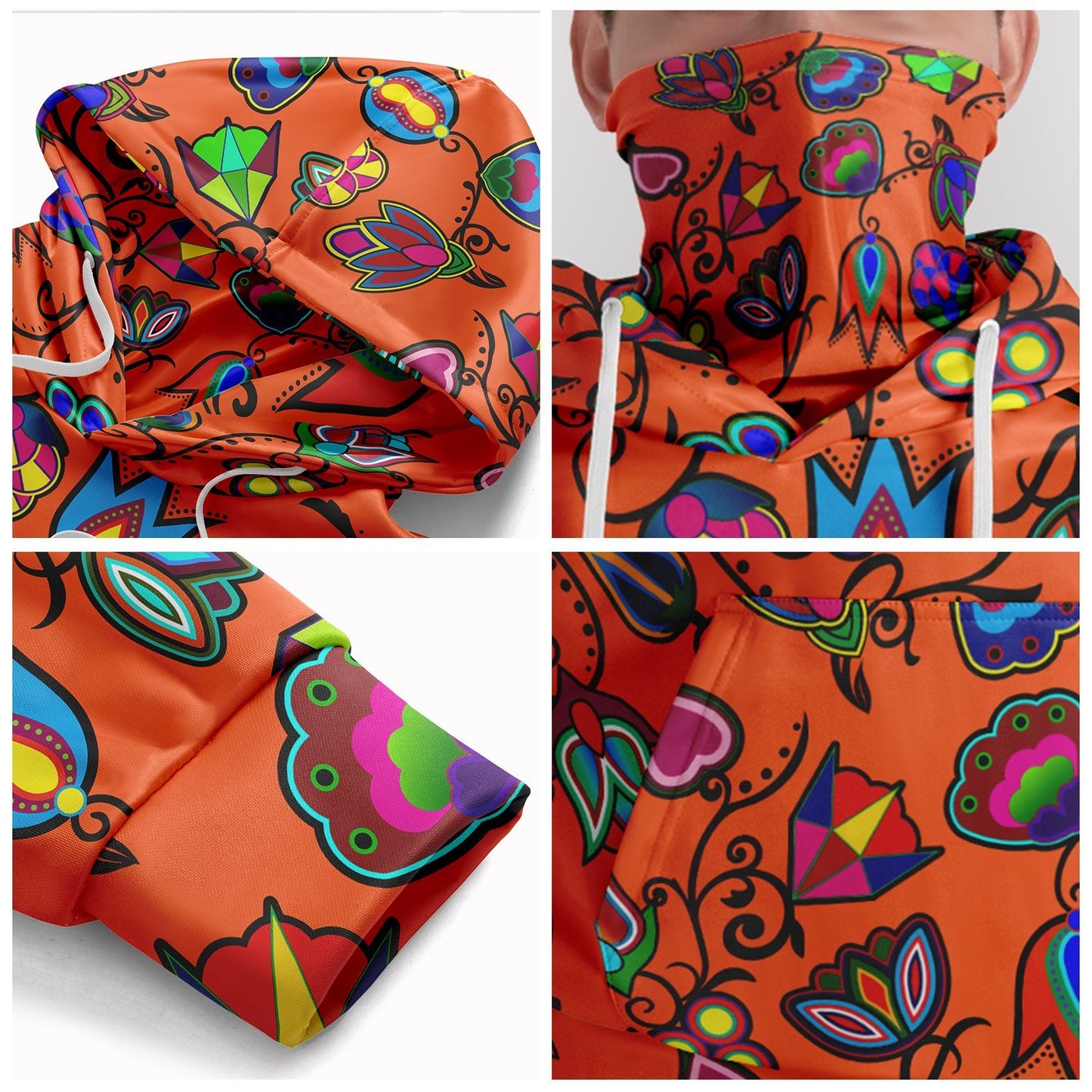Indigenous Paisley Sierra Hoodie with Face Cover 49 Dzine