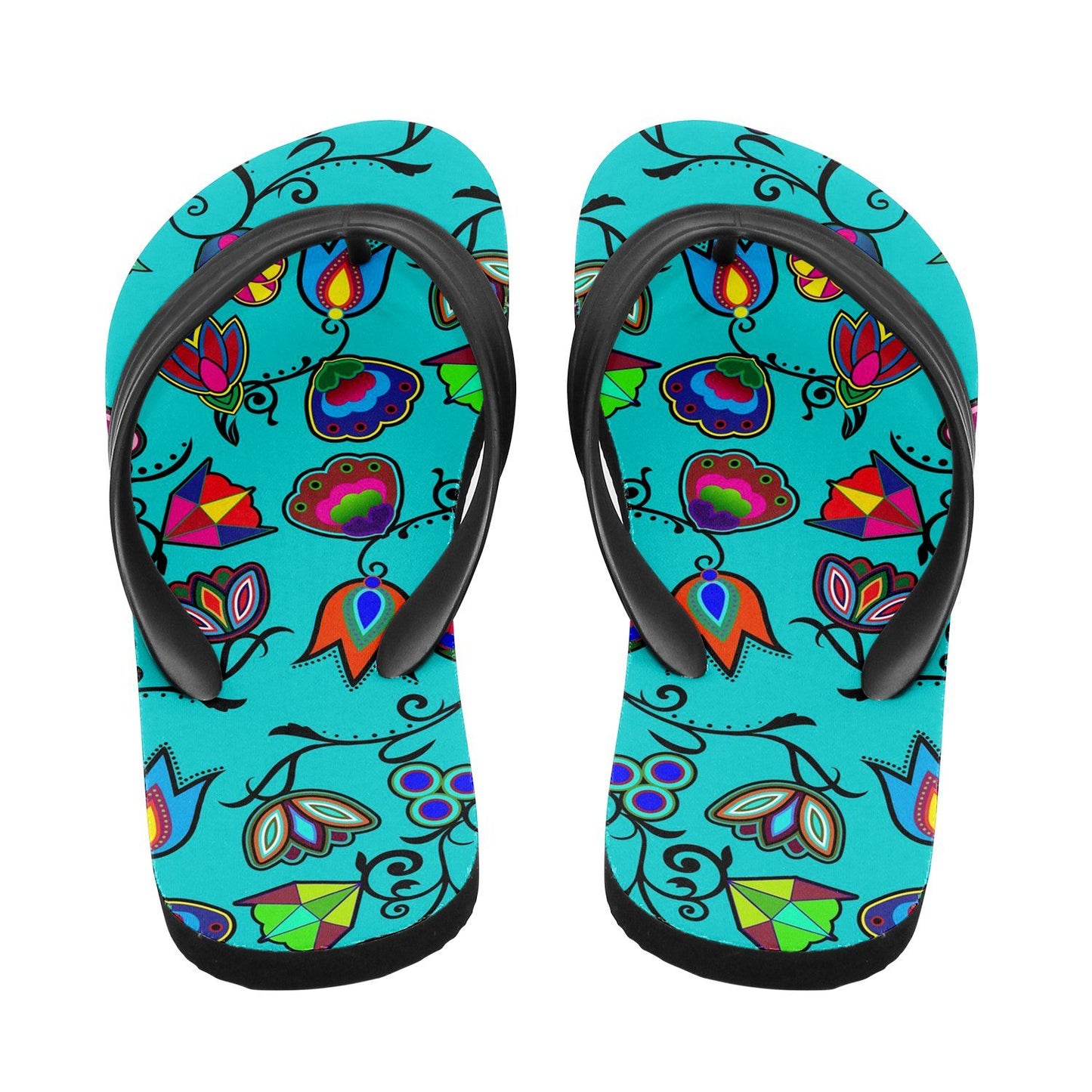 Indigenous Paisley Sky Flip Flops 49 Dzine