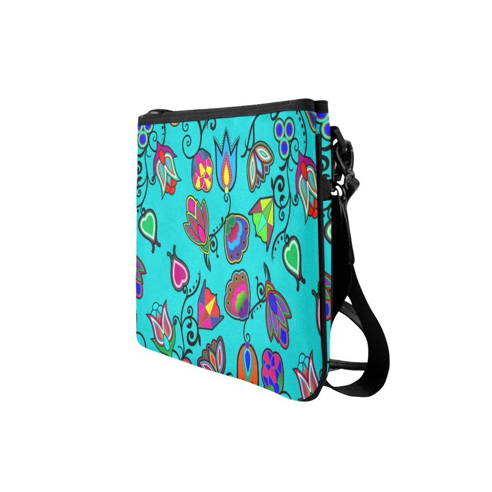 Indigenous Paisley - Sky Slim Clutch Bag (Model 1668) Slim Clutch Bags (1668) e-joyer