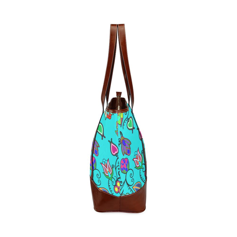 Indigenous Paisley - Sky Tote Handbag (Model 1642) Tote Handbags (1642) e-joyer