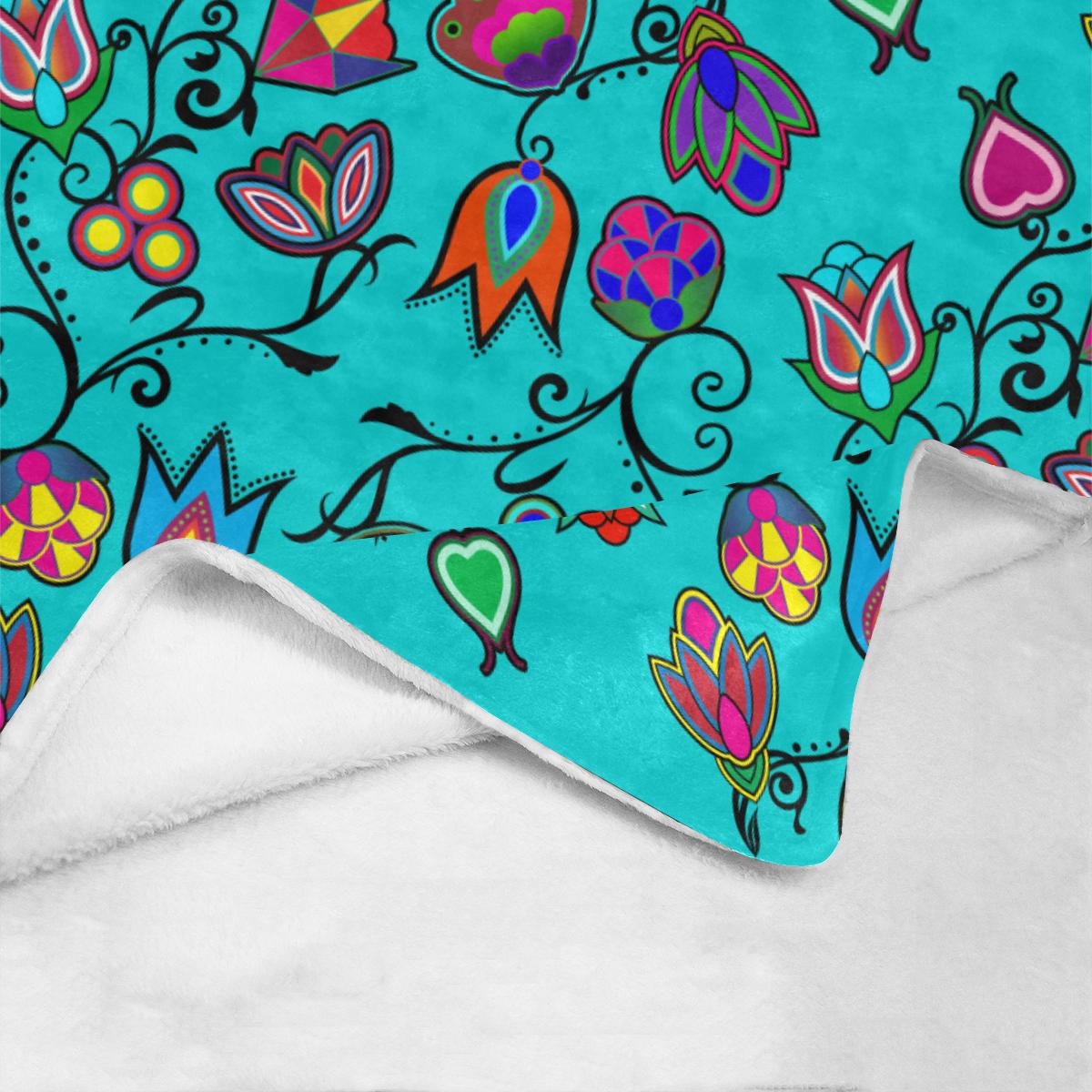 Indigenous Paisley - Sky Ultra-Soft Micro Fleece Blanket 50"x60" Ultra-Soft Blanket 50''x60'' e-joyer