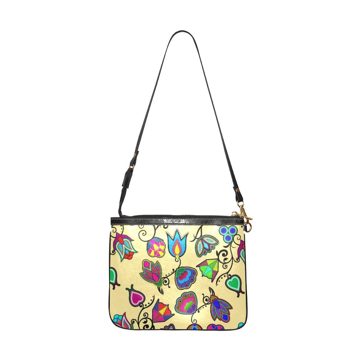 Indigenous Paisley - Vanilla Small Shoulder Bag (Model 1710) Small Shoulder Bag (1710) e-joyer